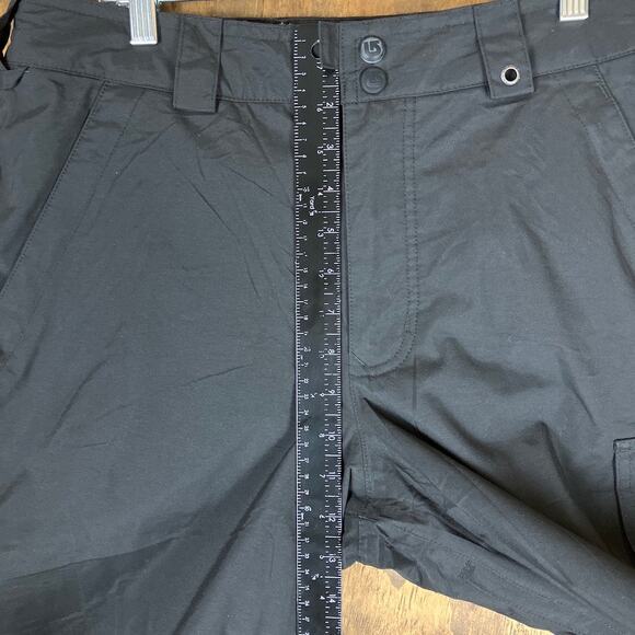 Burton Mens Snow Pants Black Dry Ride Lined Ski Cargo 100% Nylon Small - Picture 7 of 11